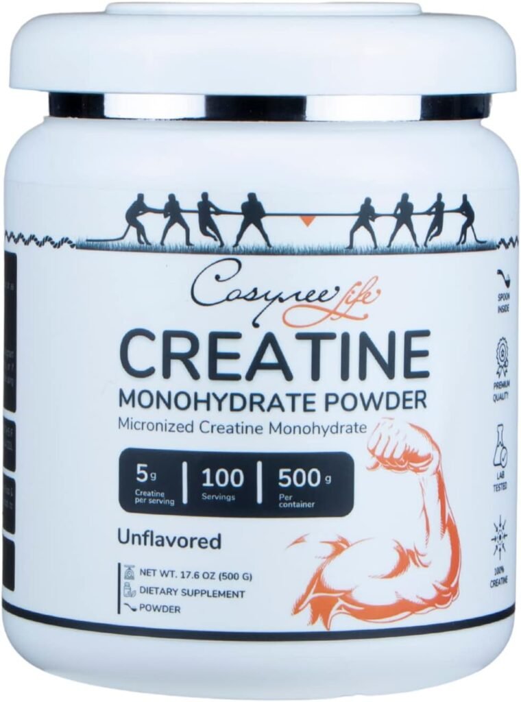 cosynee Creatine Monohydrate Micronized Powder, Best  Purest, Quick Dissolving for Extra Muscular  Cellular Energy*  Lean Muscle Gain*(17.6oz (500g)